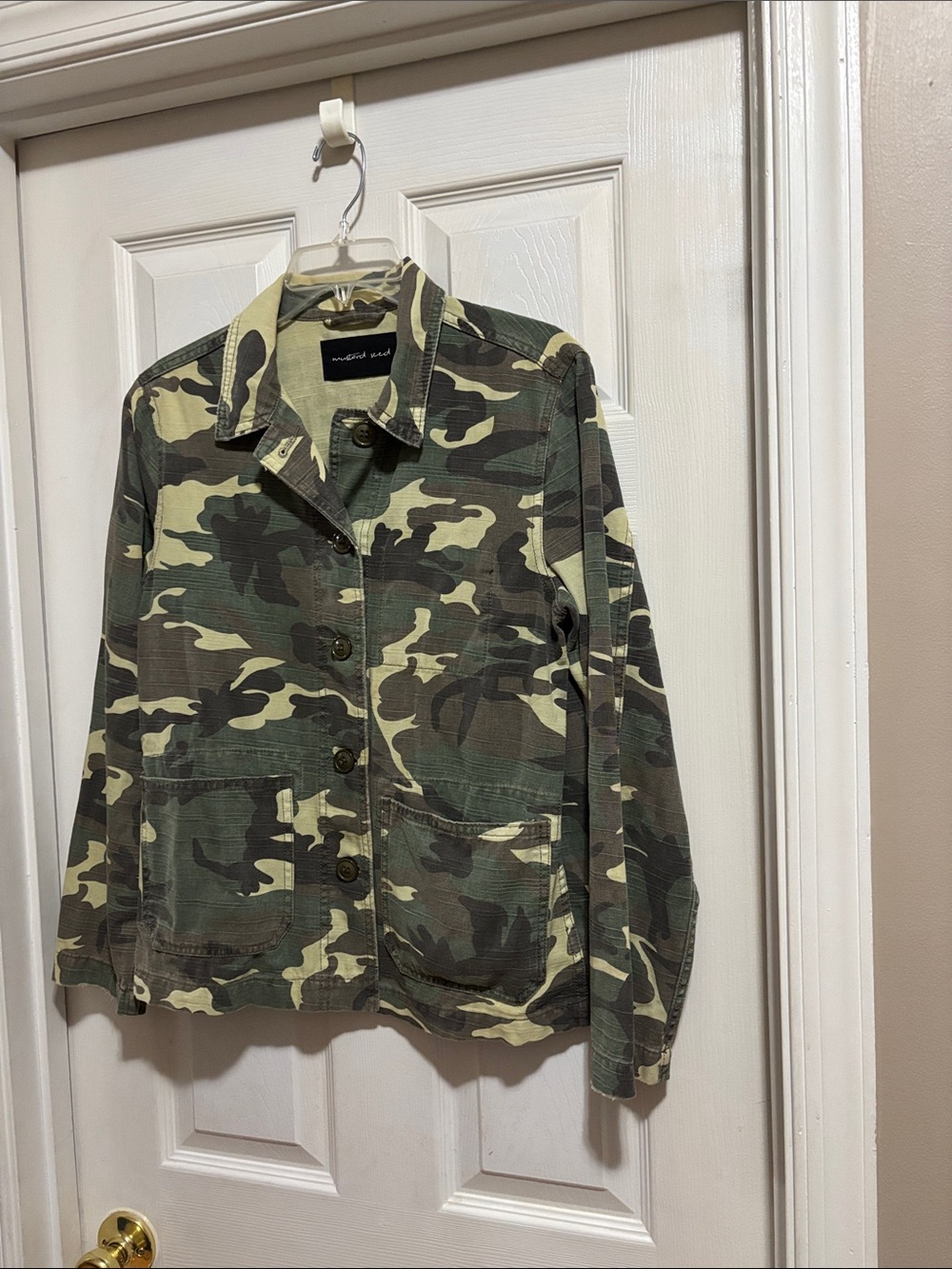 Mustard Seed Green Camouflage Field Jacket